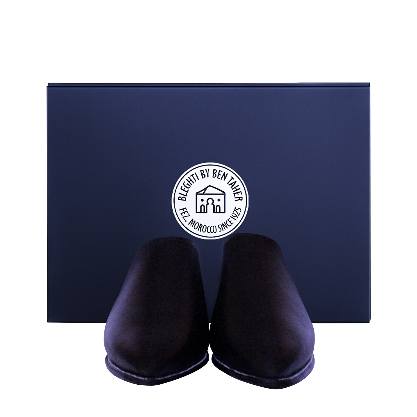 Amir black Moroccan Leather Slippers – Handmade by BLEGHTI