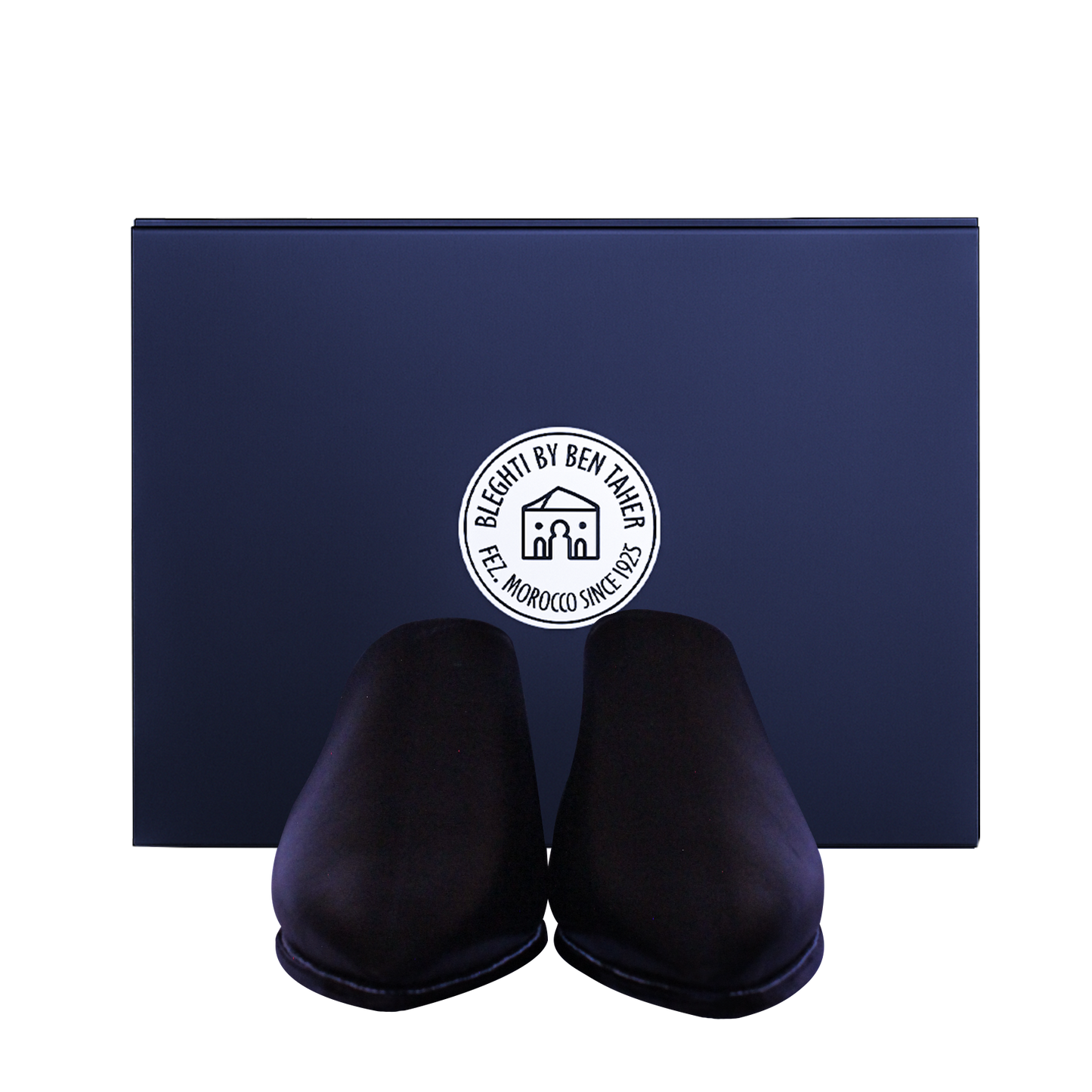 Amir black Moroccan Leather Slippers – Handmade by BLEGHTI